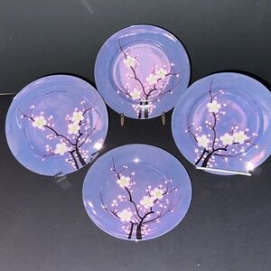 Vintage Handpainted Cherryblossom  Lusterware Plates